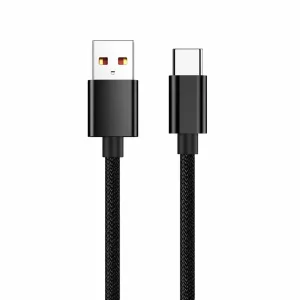 USB-A naar USB-C Kabel 18W – 1 Meter – Zwart